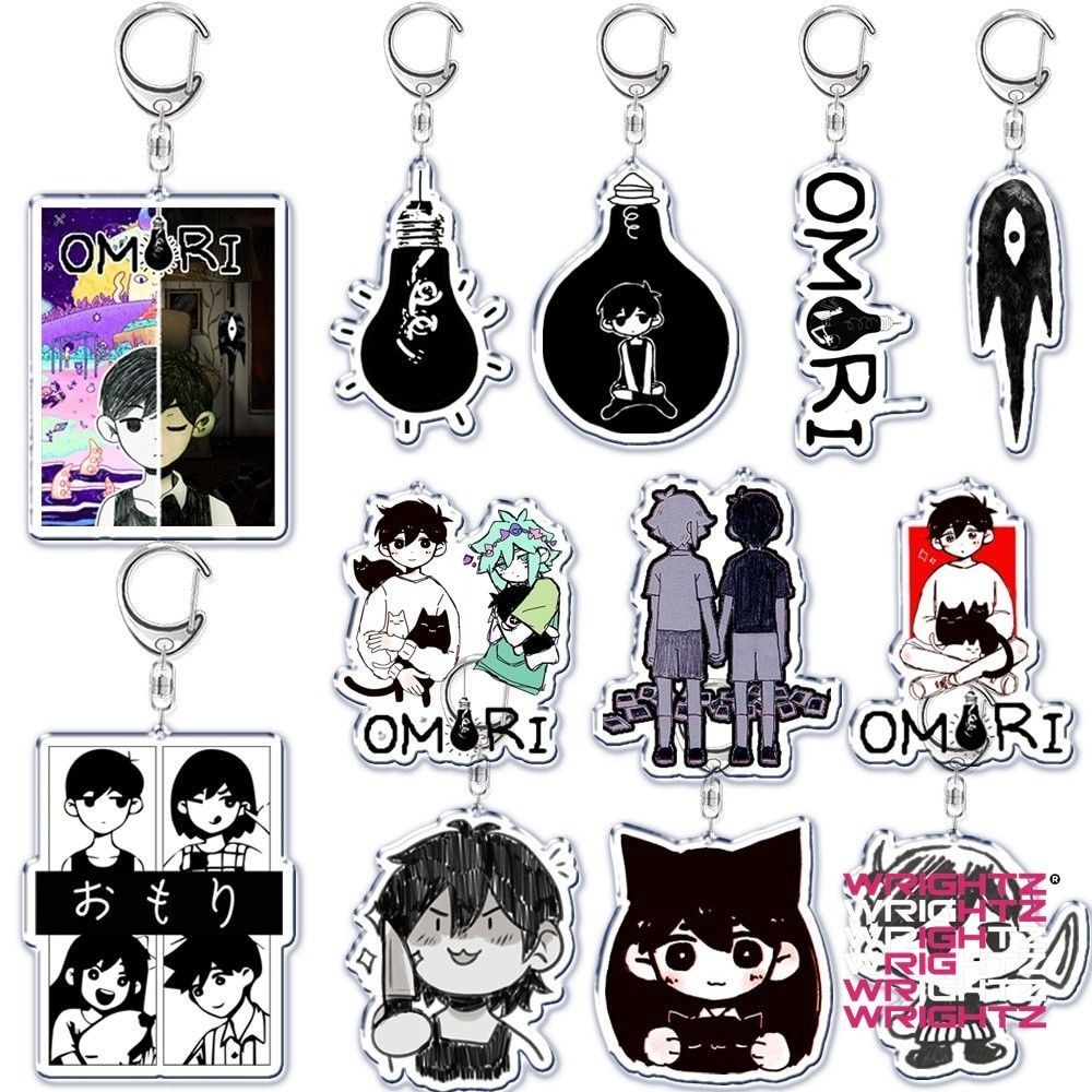 Siêu rẻ Móc khoá 2023 New Game Omori Acrylic Móc Khóa Cho Túi Mặt Dây Chuyền Manga Phụ Kiện Trang Sứ
