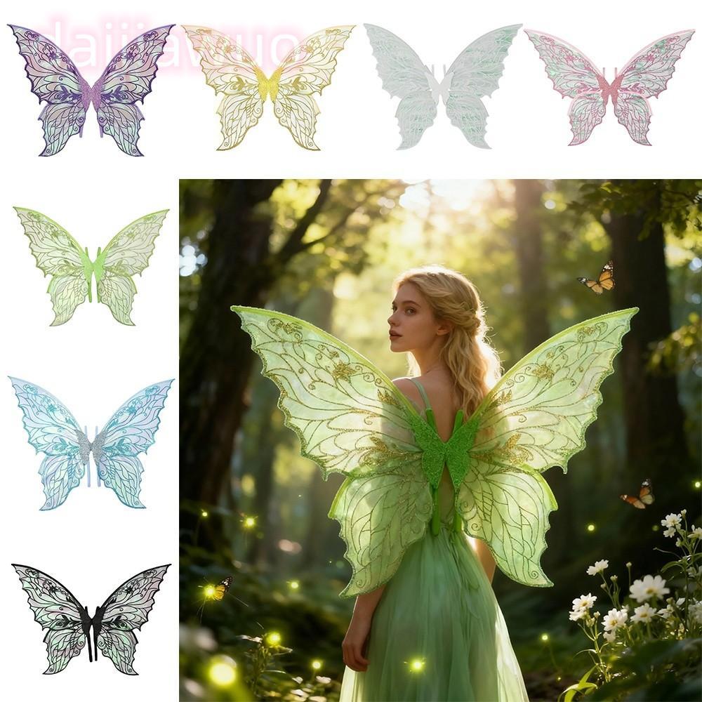 DAIJI Fairy Wings, Dress UP Sparkling Angel Wings, Công chúa dễ thương Cánh thiên thần Organza Cánh 