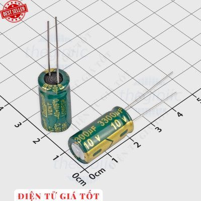 [10 Cái]- Tụ Hóa 3300uF 10V 10x21mm Xuyên Lỗ Điện Tử Giá Tốt 886