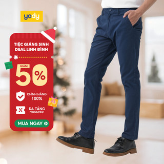 🌸SALE TẾT🌸  Quần âu kaki nam YODY quần công sở dáng slim fit QKM6017 
