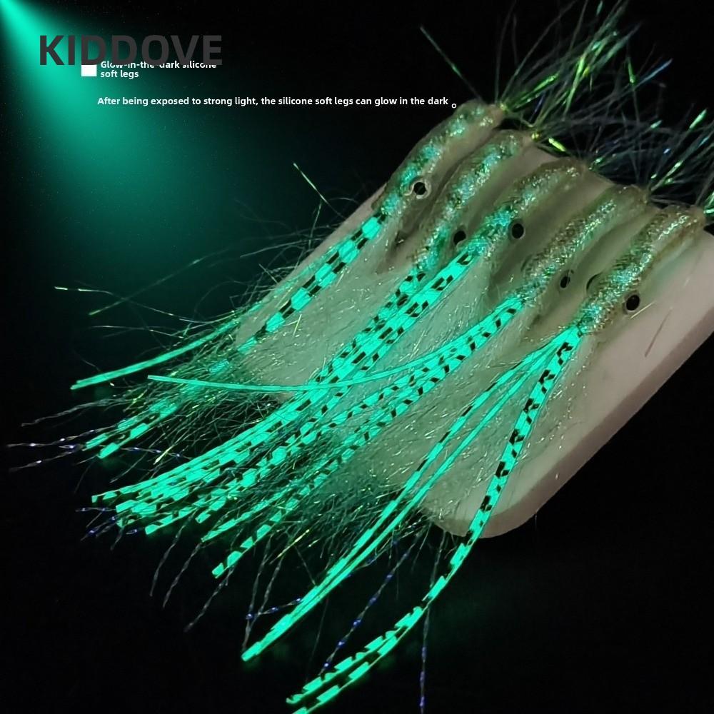 KIDOve 5 Mồi Nymph Chìm Chậm Rayon, Đuôi Rayon đồng, Phù hợp Câu Cá Bay