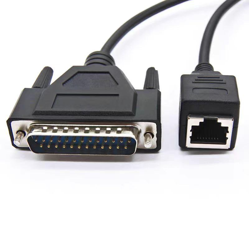 Cáp mạng nam RJ45 sang DB25, Cáp 0,2M DB25 Nam sang RJ45 Bộ chuyển đổi cáp kết nối cho cáp gỡ lỗi, C