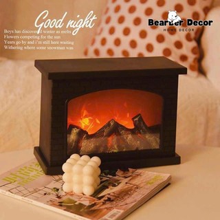  Đèn Ngủ Decor Lò Sưởi Ánh Sáng Tạo Hiệu Ứng Ấm Áp Đèn Decor Chill Để Bàn Sáng Tạo Trang Trí Nhà Cửa 