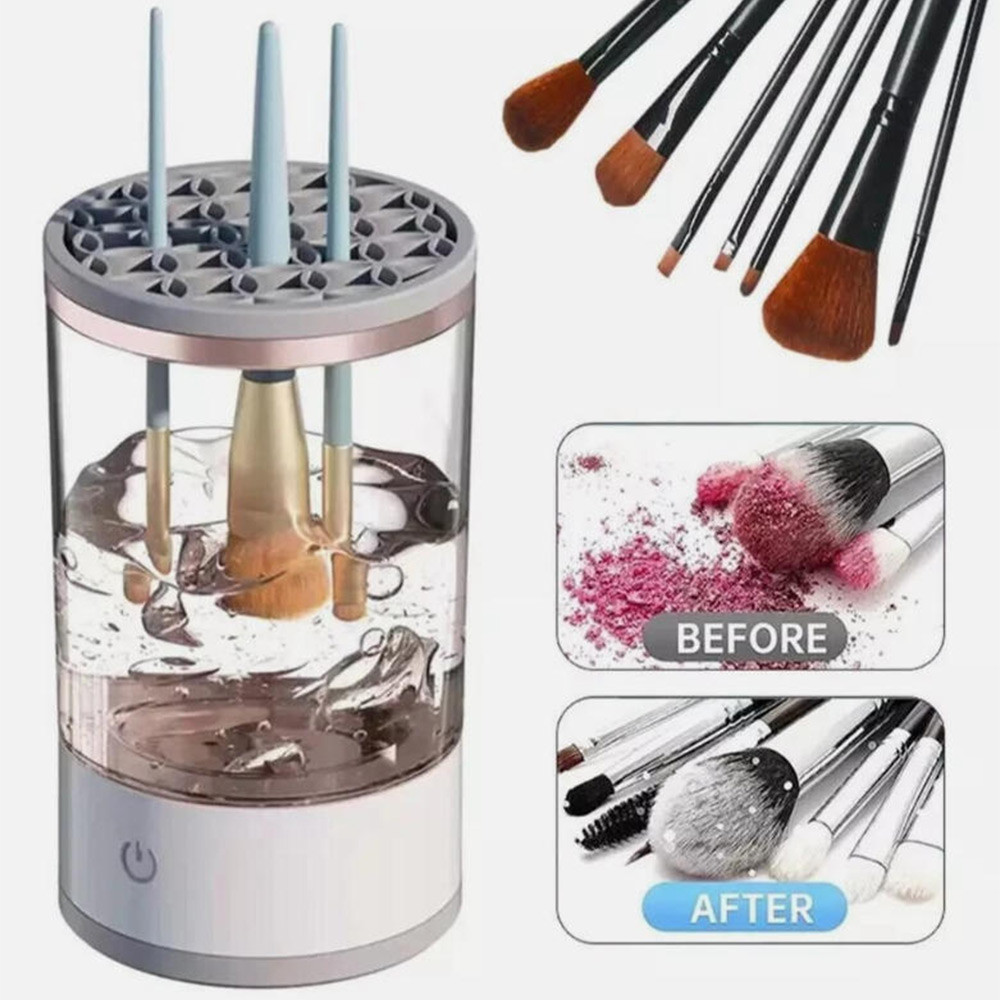 Auto Makeup Brush Cleaning Makeup Brush Cleaner and Dryer Automatic Cosmetic Brush Cleaning Tool Tra