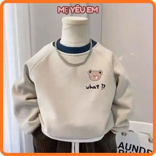 (8–21kg) Áo Nỉ Bông Cotton 100% Tay Jaclan Phối Cổ | Tone Màu Trung Tính, Mềm Mại | Hình In Ngộ Nghĩnh  Ấm Áp Cho Bé