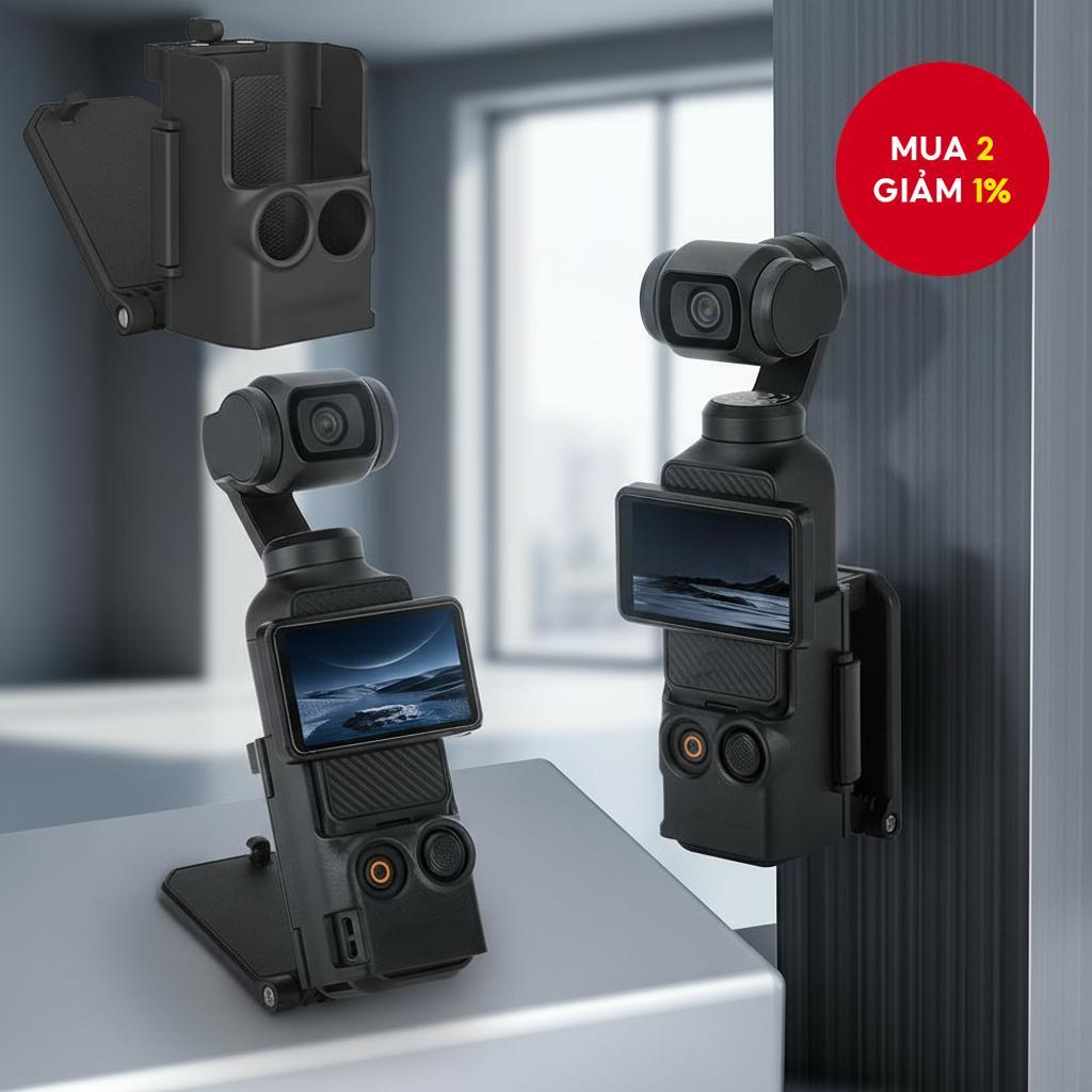 DJI Pocket 3 Base Accessory - Đế từ tính điều chỉnh cho Osmo Pocket 3 & Pocket 3 - Đa chức năng để b