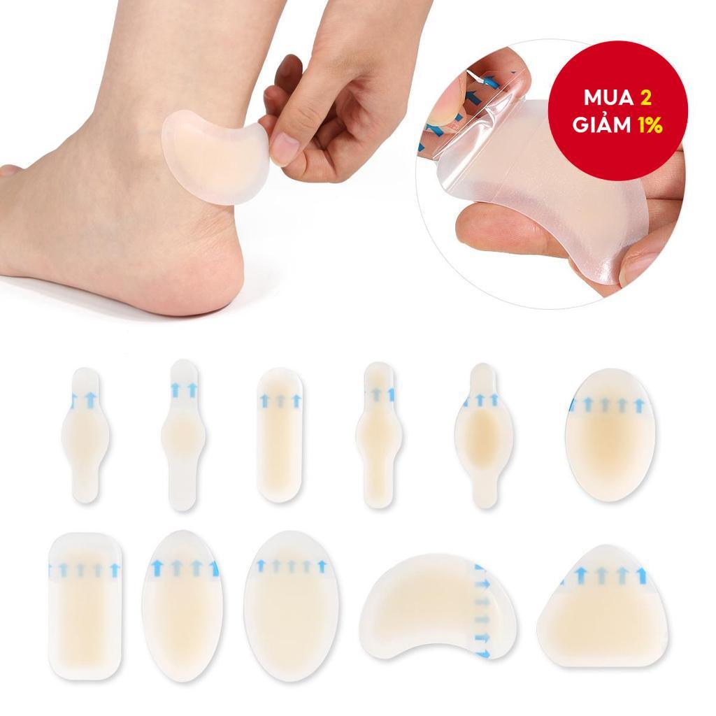 Gói 5/10 Miếng Dán Gót Chân, Miếng Đệm Gót Gel, Bảo Vệ Gót Chân, Miếng Dán Hydrocolloid Vô Hình, Giả