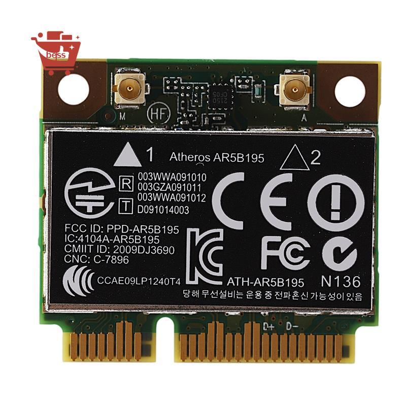 AR9285 AR5B195 150M + BT3.0 Thẻ không dây PCI-E nửa Mini SPS:593127-001 592775-001 cho 430 431 435 4