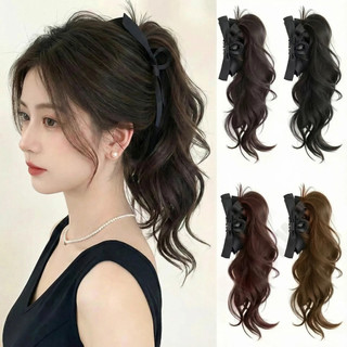  Tóc Giả Nối Đuôi Ngựa Tạo Đỉnh Đầu Cao - Kẹp Cài Có Nơ Tóc Xoăn Phồng Dày Tự Nhiên Cho Nữ Đội Là Đẹp Đi Làm Đi Chơi 