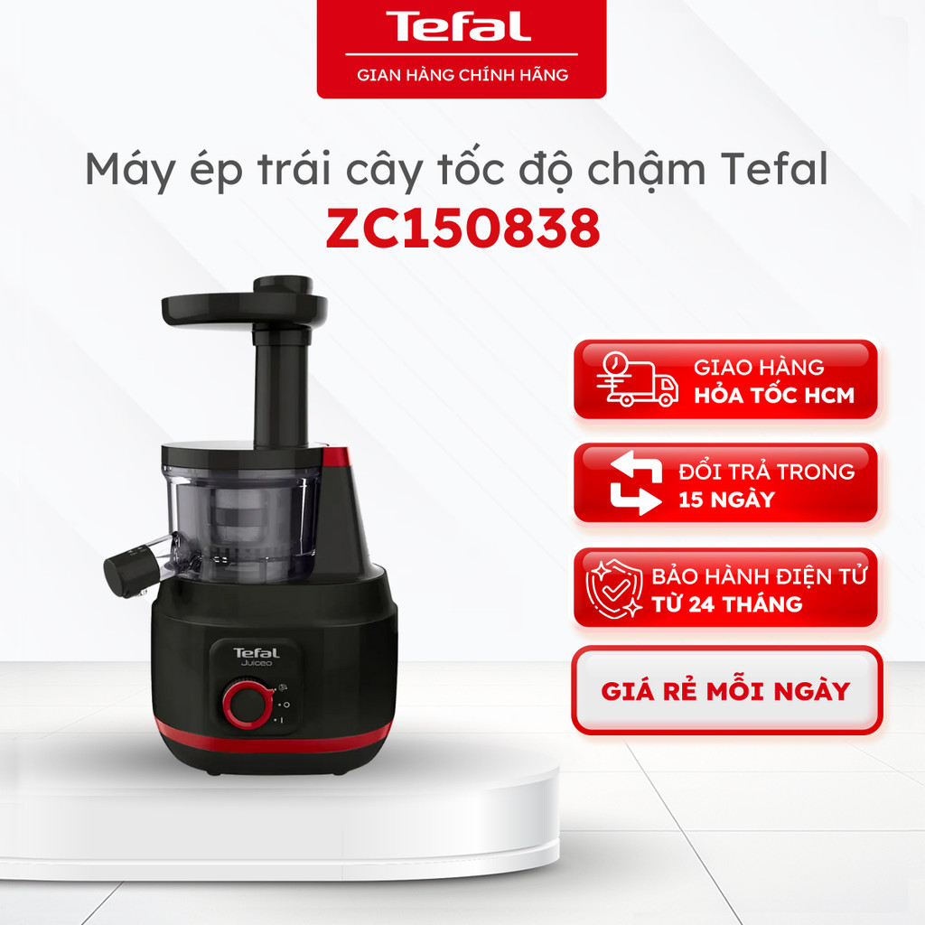 Máy ép chậm Tefal ZC150838 - Hàng chính hãng, bảo hành 24 tháng[HỎA TỐC]
