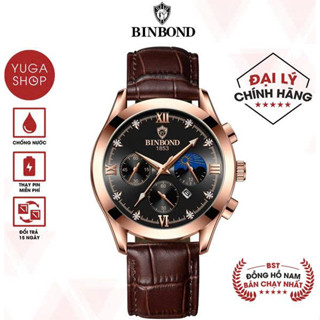  Đồng Hồ Nam Binbond I5 Dây Da Chạy 3 Kim Chính Có Lịch Ngày Sang Trong 2022 
