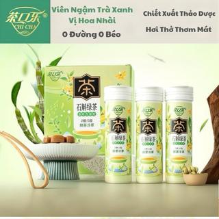 Combo 1 Hộp 3 Lọ Viên Ngậm Trà Xanh Peach Oolong Vị Hoa Nhài–Giảm Mùi Hôi Miệng,Không Chất Bảo Quản