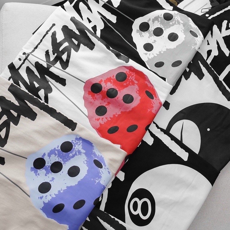 Áo thun Unisex Stusy Dice Loose Format Vải 100% Cotton