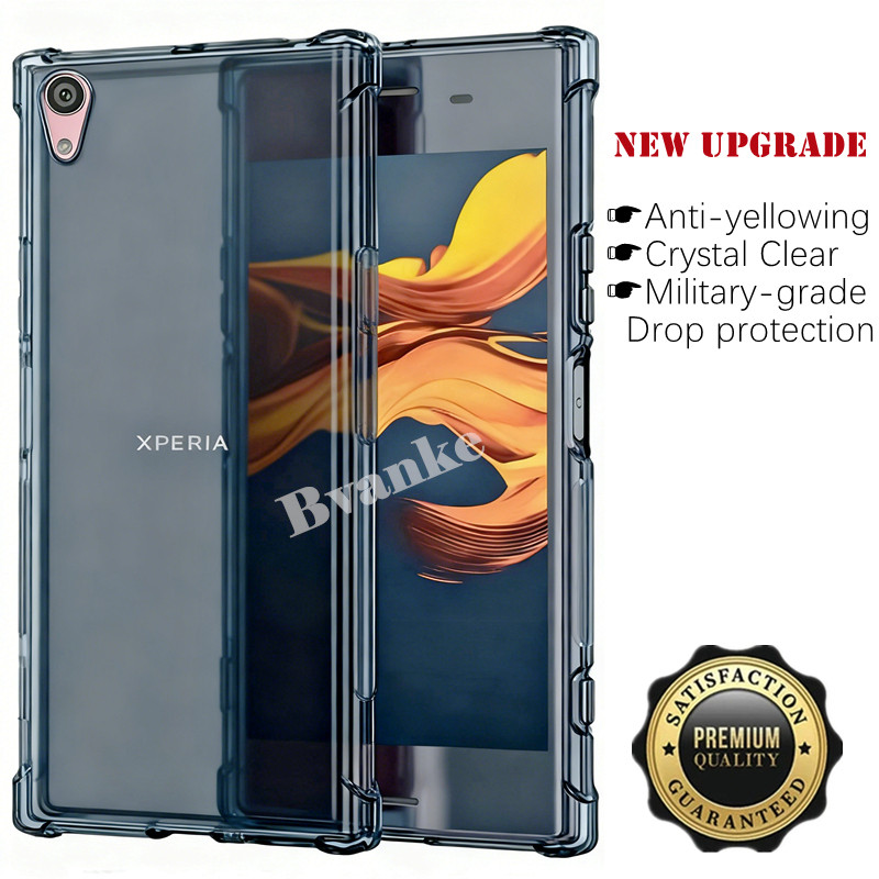 Dành Cho Sony Xperia XA1 Plus G3416 G3412 G3426 G3423 Slim Trong Suốt Silicon Mềm Jelly Case Với Bốn