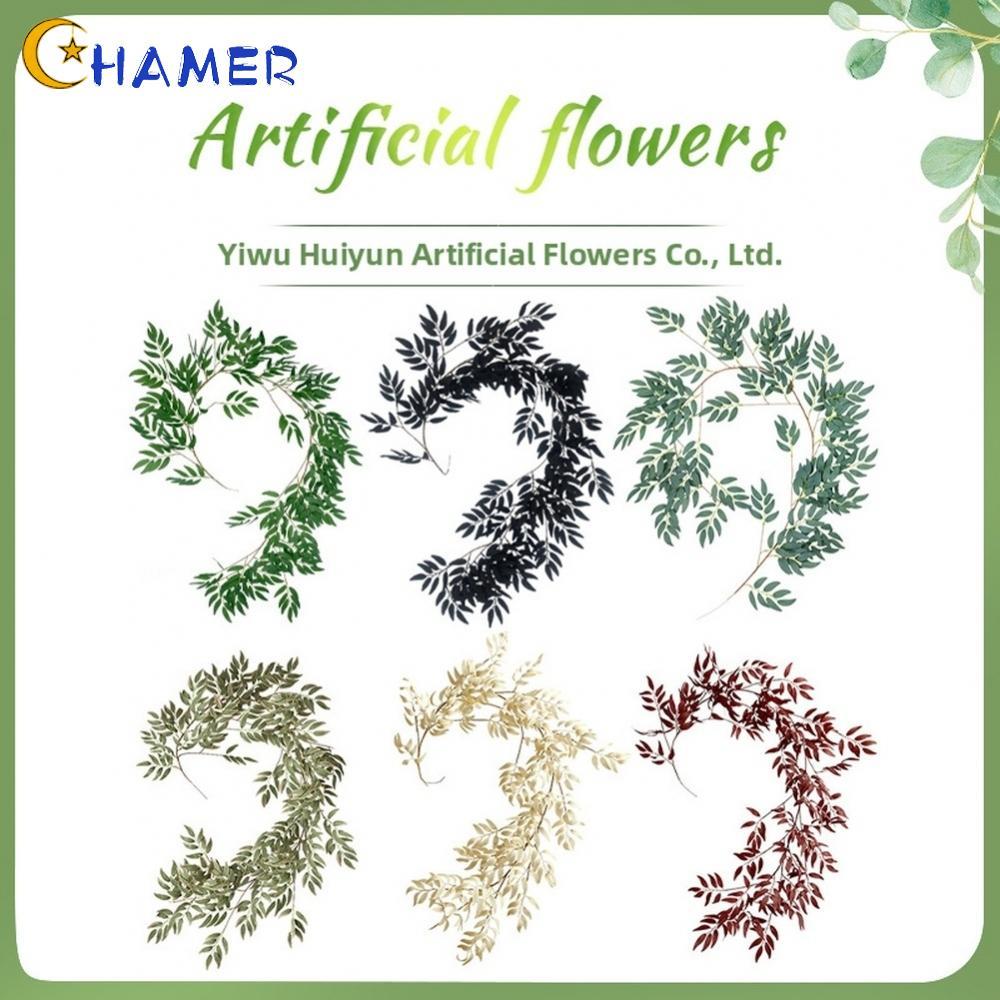 【CHAMER】Artificial Willow Vine Leaves for Wedding Arch Decor Outdoor Photography Props【HomeLiving】