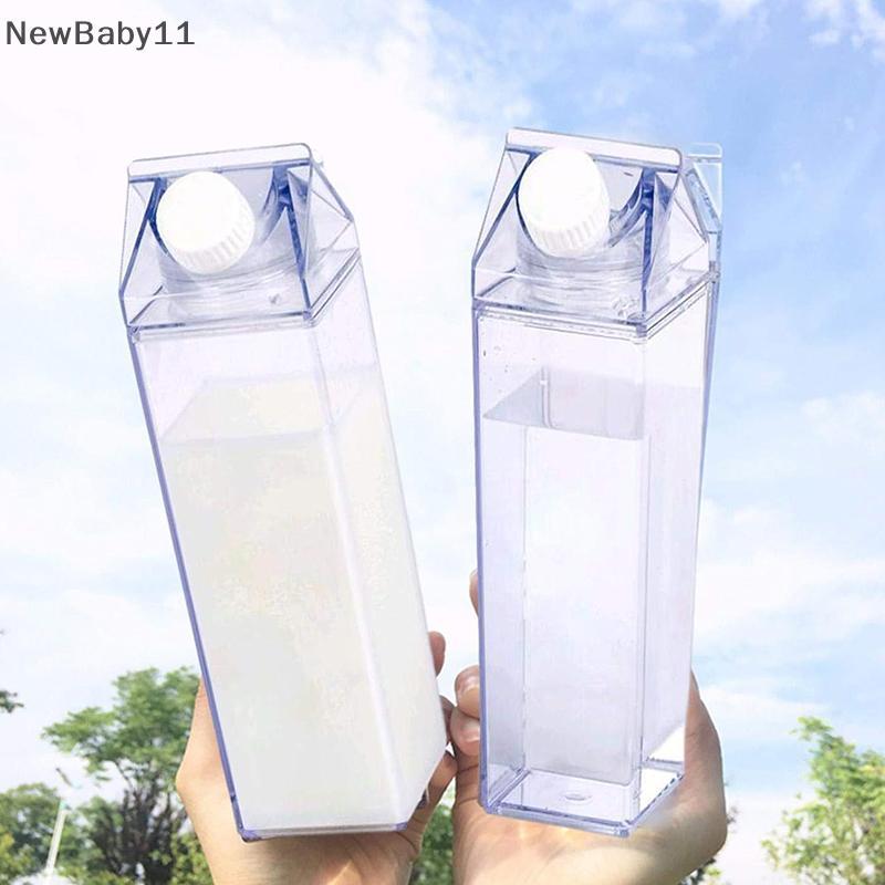 NY 500 / 1000ML Thùng Sữa Bình Nước Vuông Sữa Cà Phê Nước Trà Sữa Trong Suốt Bảo Quản Sữa Cho Thể Th