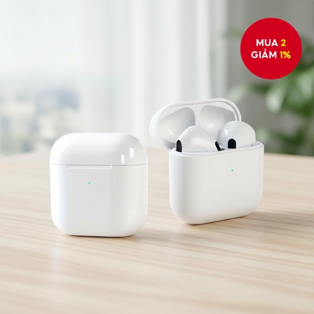 Tai nghe không dây Pro4 TWS tương thích Bluetooth kèm mic chống nước cho điện thoại, tai nghe Pro4.