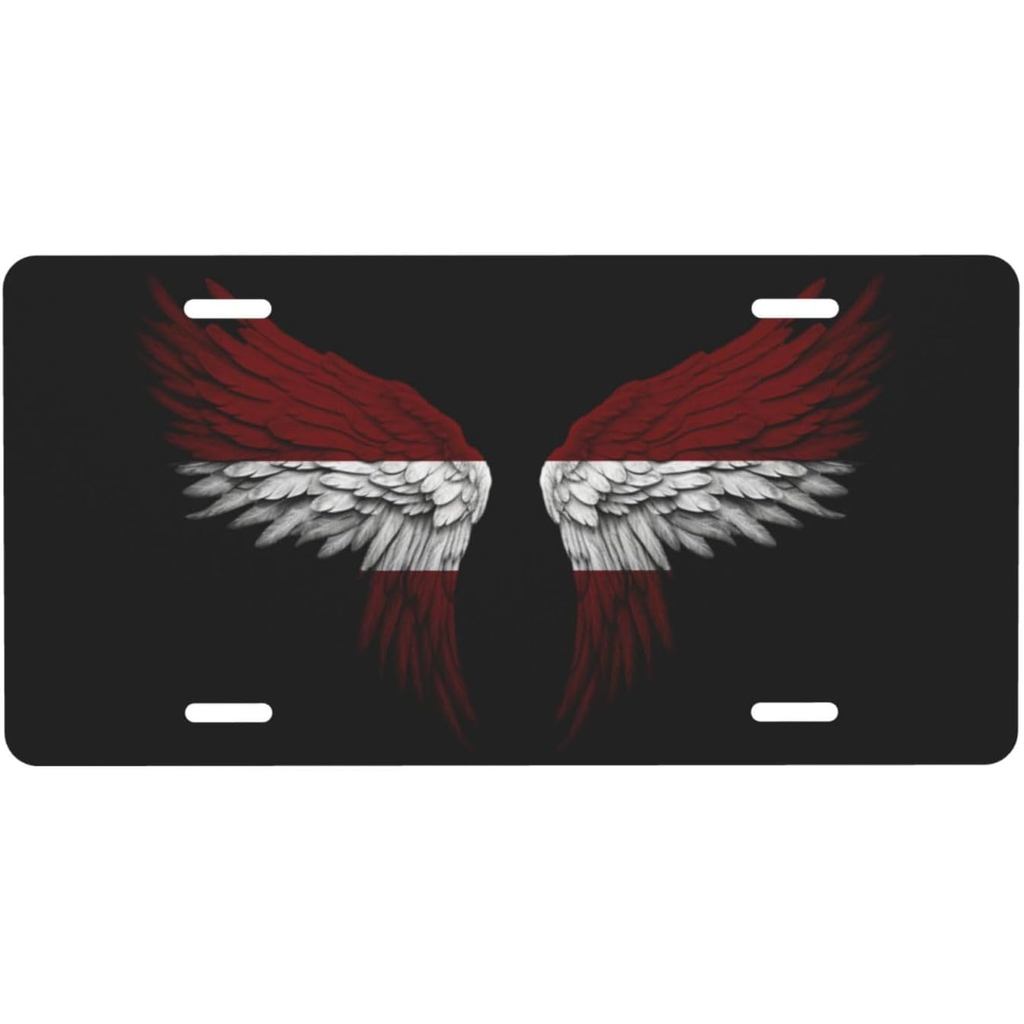 Latvia latvians Cờ Cánh Biển Số Dành Cho Nam Nữ Cá Tính Trang Trí Xe Phía Trước Ốp điện thoại Mới Lạ