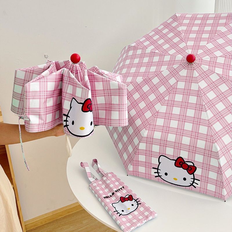 【Fast shipping】ô che mưa hello kitty  ô tự động hello kitty Hướng dẫn sử dụng ô Hello Kitty dễ thươn