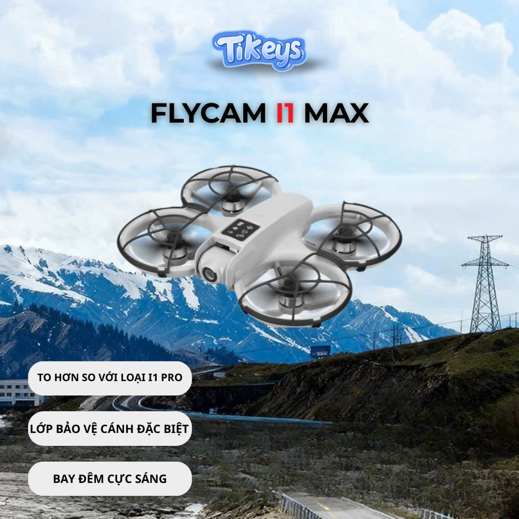 FLYCAM I1 MAX PHIÊN BẢN ĐẶC BIỆT NÂNG CẤP PRO - NHÀO LỘN 360° - ĐÈN SIÊU SÁNG CỰC ĐỈNH