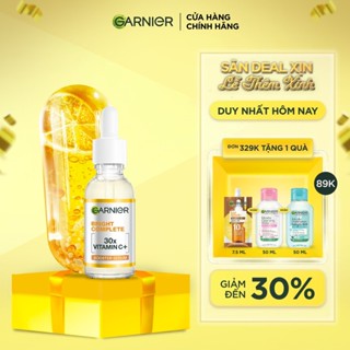  Dưỡng chất ban ngày bảo vệ & dưỡng sáng da  Vitamin C + Niacinamide  Garnier Bright Complete Booster Serum 30ml 