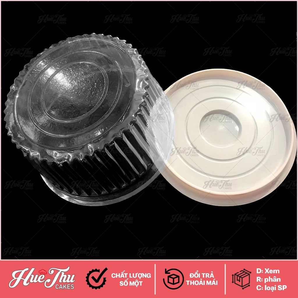 Set 10 Hộp Đựng Bánh H25 – Kích Thước 16cm, Nắp Cao, Sang Trọng