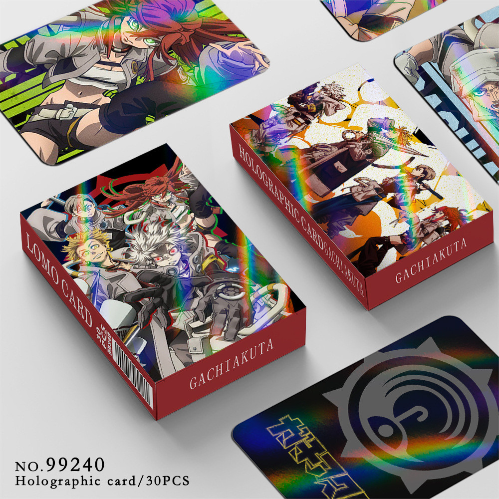 Anime GACHIAKUTA Holographic Laser Lomo Card Photocard 30 cái / hộp