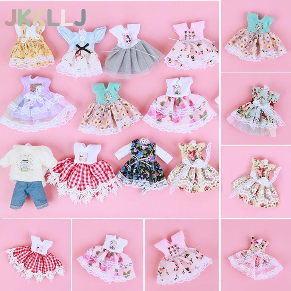 Quần áo búp bê JKLLJ, 7 kiểu trẻ em DIY Girls High-end Dress Up, Thời trang có thể mặc búp bê 16cm /