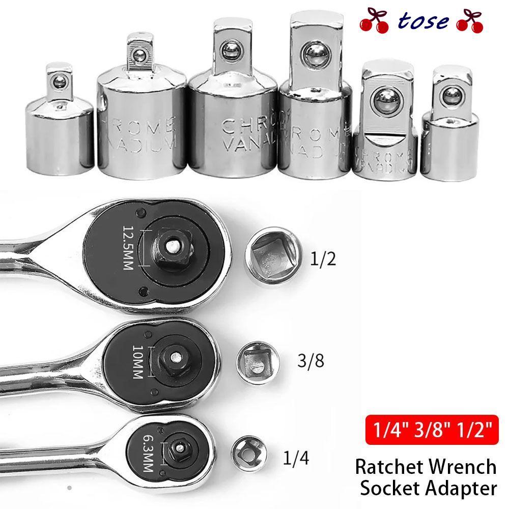 TOSE 1 Cái Tay Cờ Lê Ratchet, Bộ Chuyển Đổi Cờ Lê 1 / 4 3 / 8 1 / 2 Inch, Bộ Chuyển Đổi Đầu Nữ Sang 