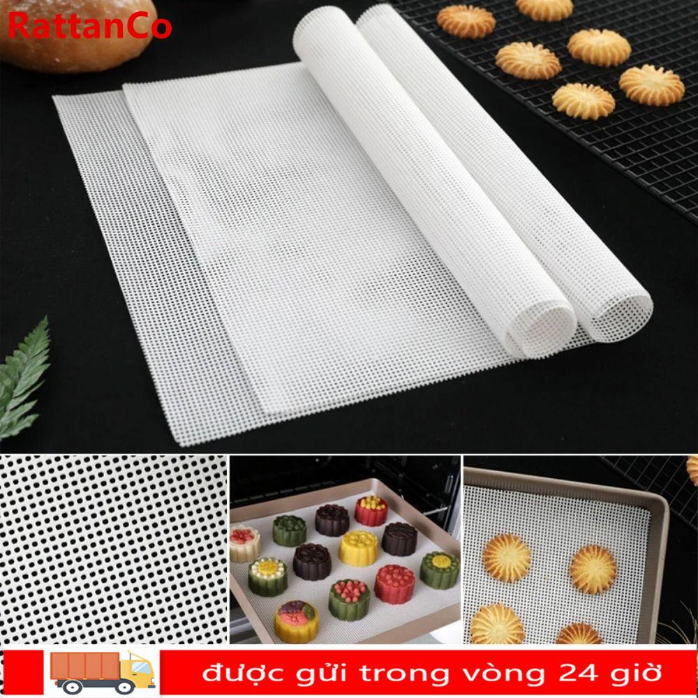 RATTANCO 1 Tấm khử nước, Máy sấy trái cây thực phẩm Tấm lưới hấp Silicone, Lò nướng chống dính có thể tái sử dụng Phụ kiện nhà bếp Thảm nướng bánh