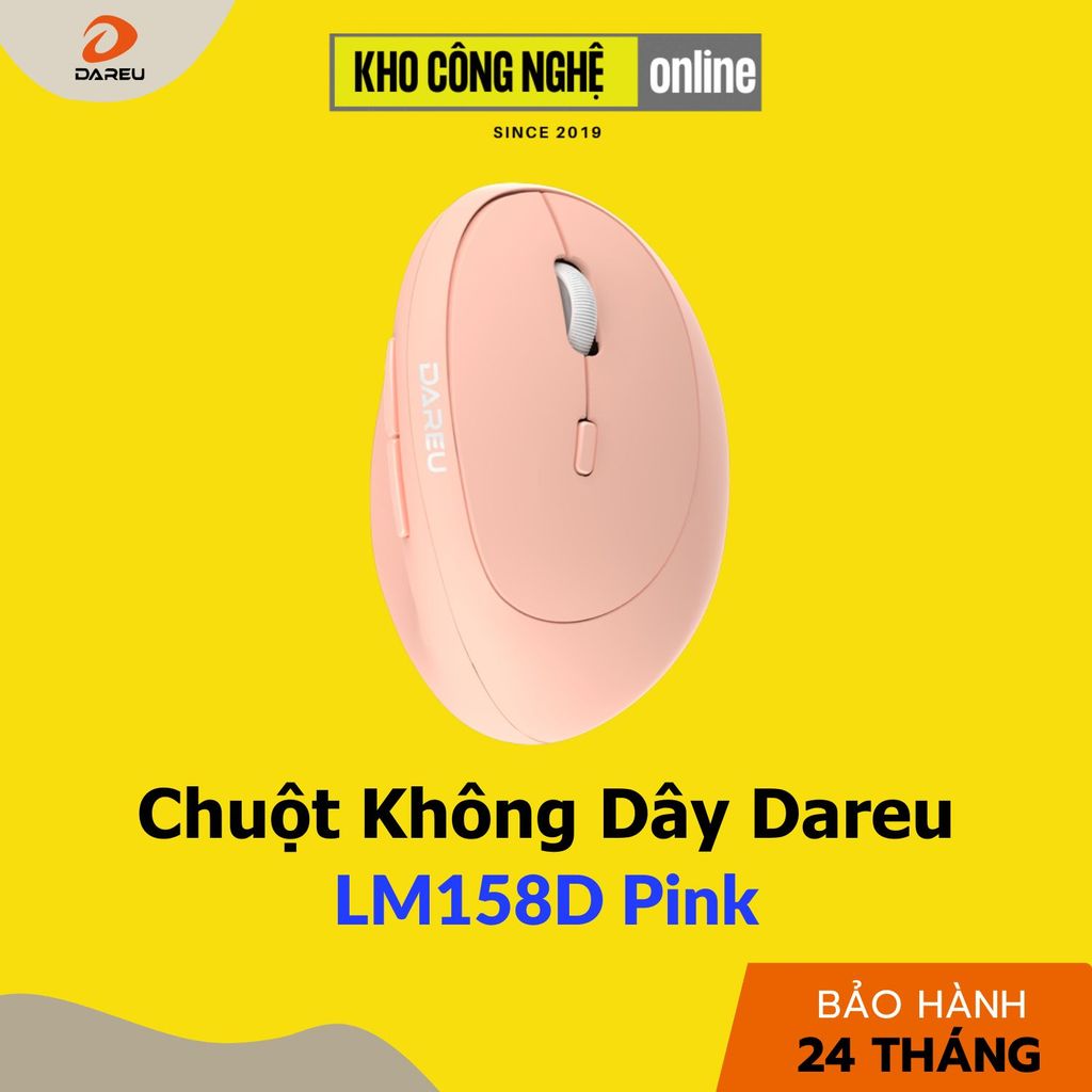 Chuột không dây DAREU LM158D - Pink (Hàng Chính Hãng)