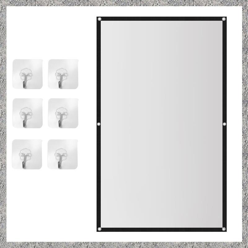 Màn hình máy chiếu di động cho rạp hát tại nhà Ngoài trời HD Trắng có thể gập lại Chống nhăn (84Inch