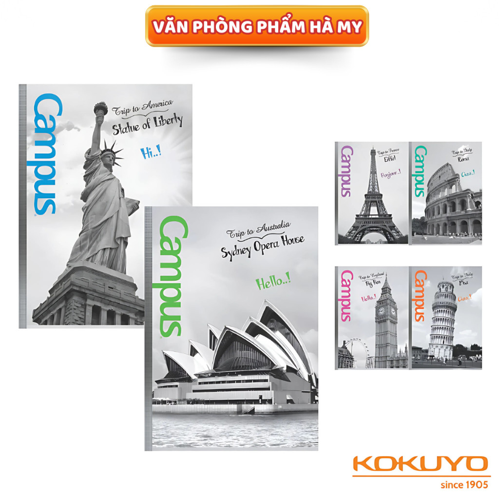 Tập Vở Sinh Viên Campus B5 Vở Kẻ Ngang 200 Trang Landscape