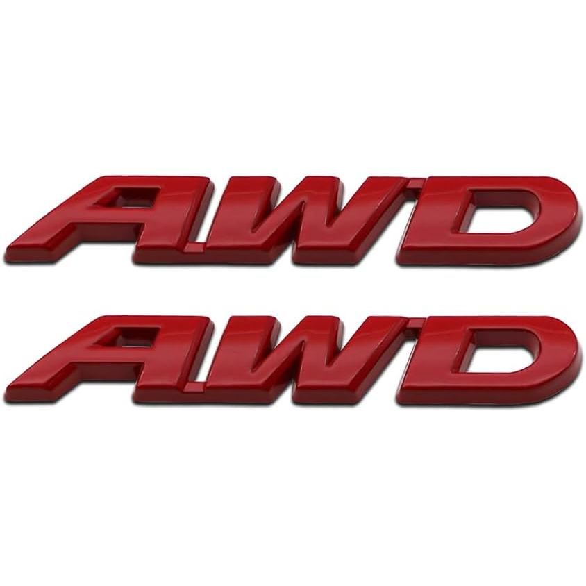 2 Chiếc Kim Loại Chrome Nhỏ AWD Logo 4wd Chữ Biểu Tượng Off Road Huy Hiệu Tất Cả Bánh Xe SUV Coupe R