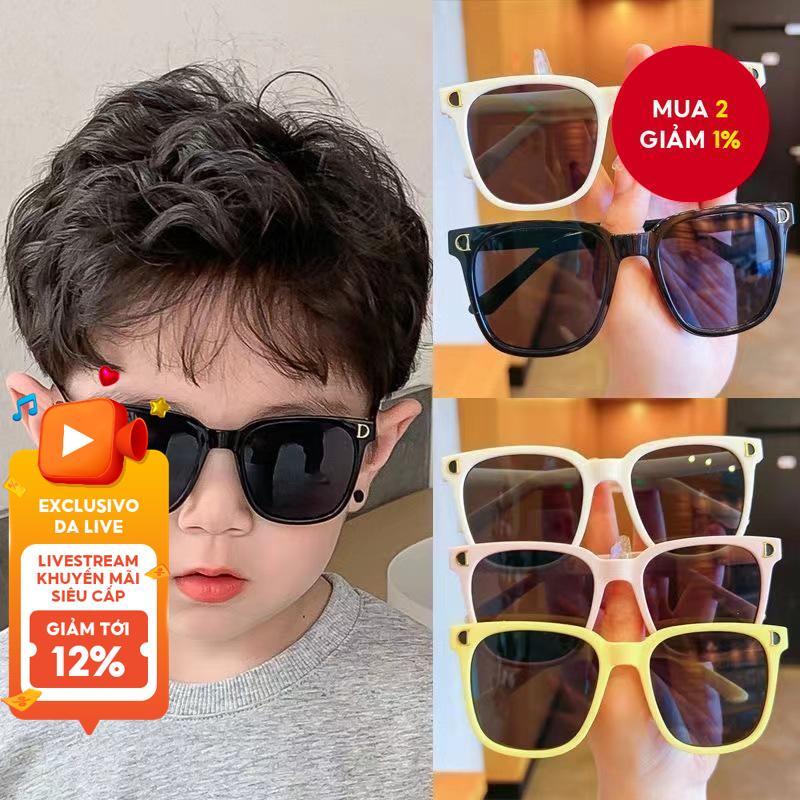 Kính râm trẻ em D-Letter Square Kính râm chống nắng UV400 cho bé trai và bé gái Kính mắt ngoài trời mùa hè