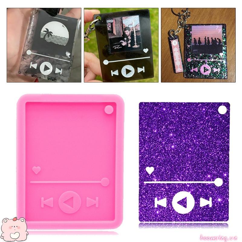 Boom DIY Clay UV Epoxy Khuôn Máy nghe nhạc Móc khóa Khuôn nhựa Khuôn silicon
