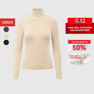  Áo giữ nhiệt nữ CANIFA cổ lọ dài tay giữ ấm tốt  6IT24W007 