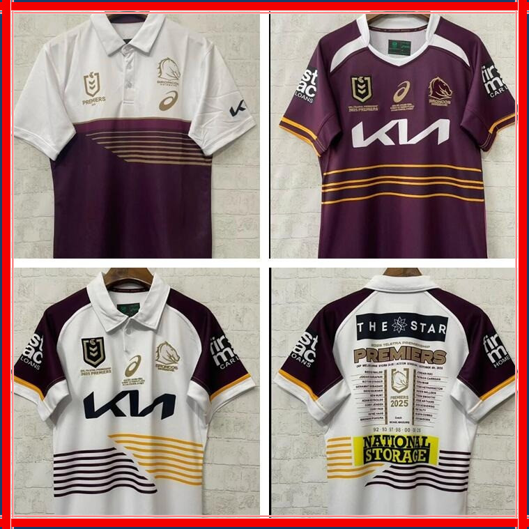 Jersey Bóng Bầu Dục Brisbane Broncos Champion 2025 Cho Nam
