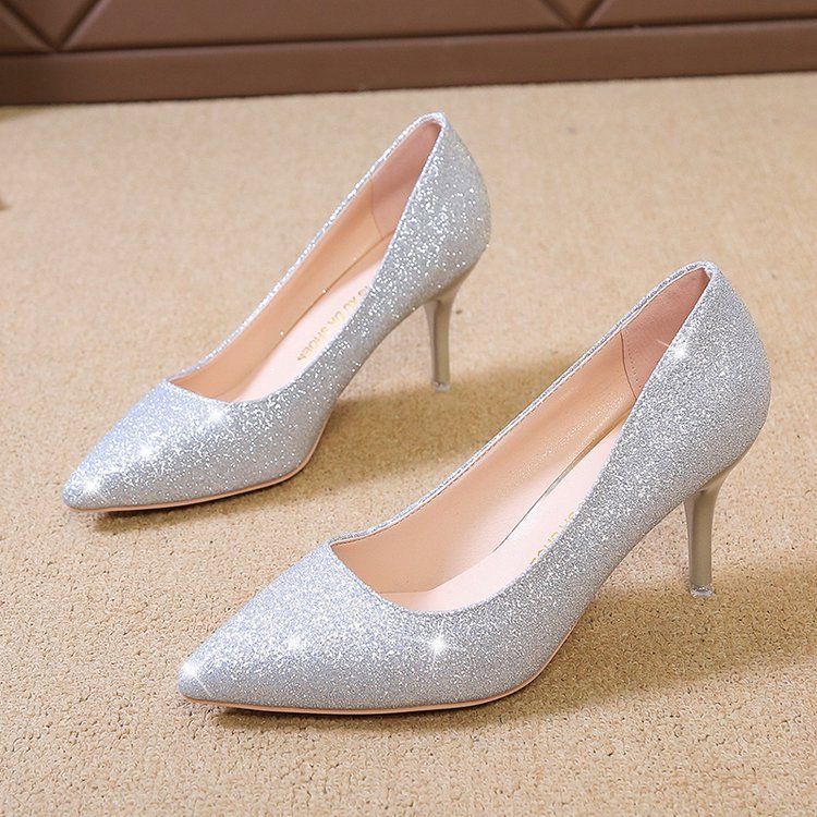 luxurious women's high heels 5 centimeter women's high heels Fairy Crystal Stiletto Bridal Plus Size