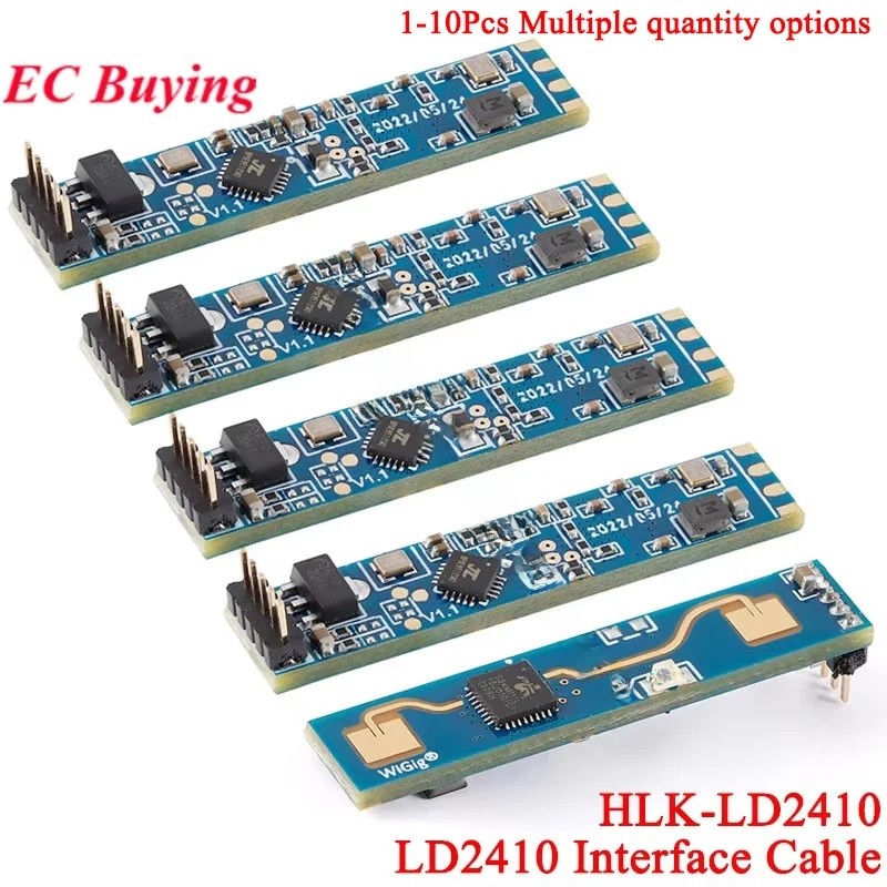 1-10 Cái HLK-LD2410 24G FMCW 24GHz Mô-đun Radar cảm biến sự hiện diện thông minh của con người LD241