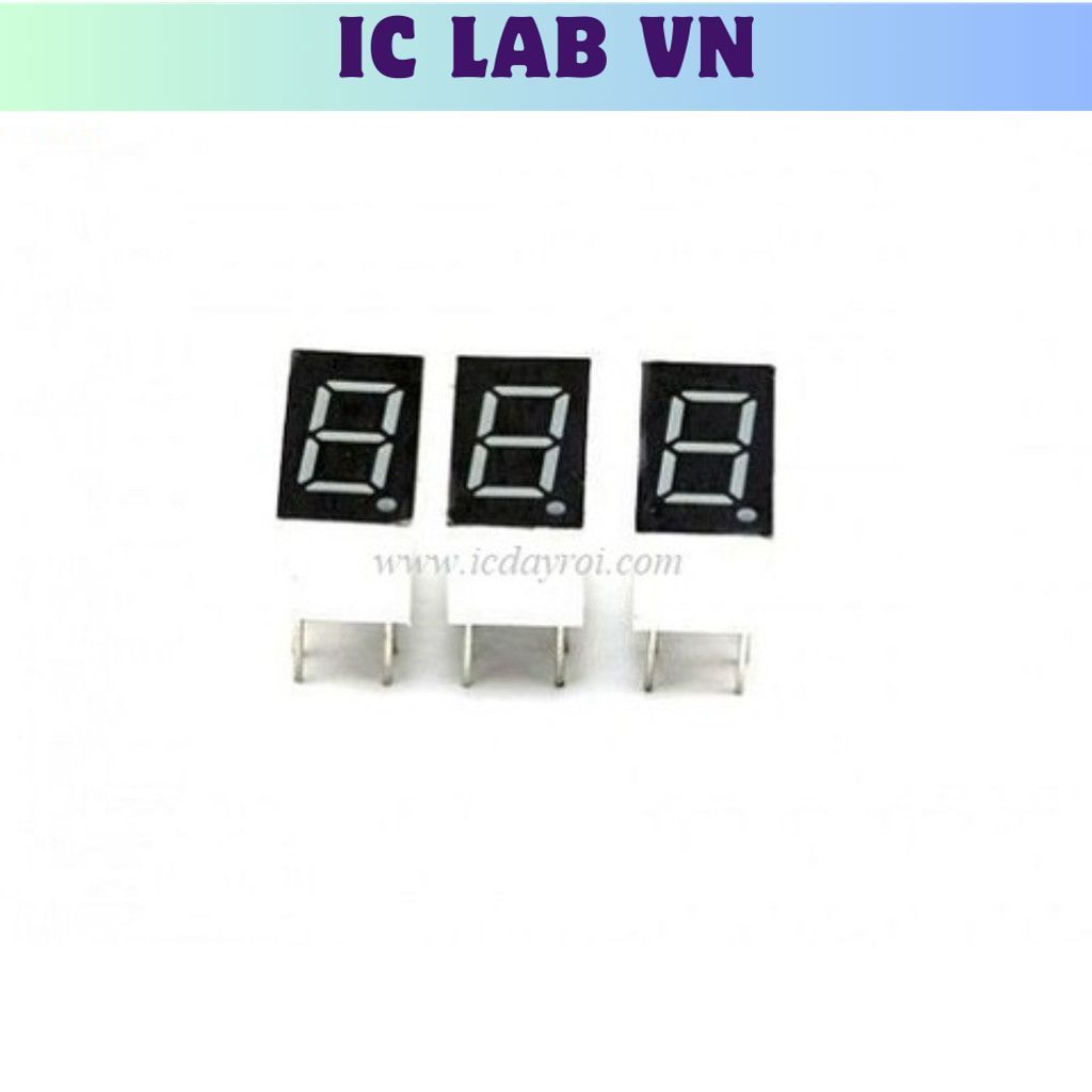 [10 Cái]- Led 7 Đoạn 1 Số 0.36inch Anode Chung Ic Lab VN