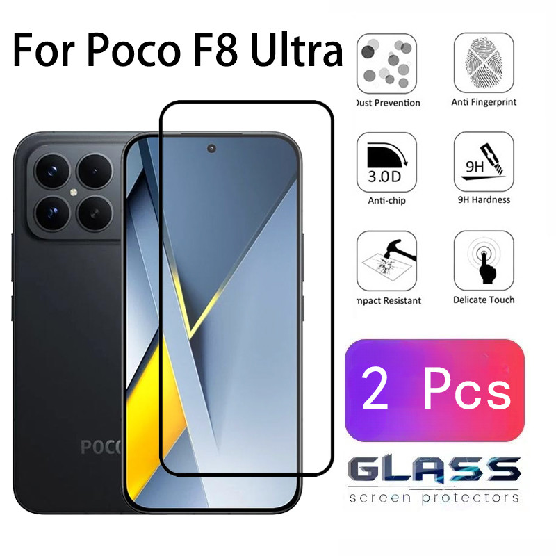 2 Chiếc Poco F8 Kính Cường Lực Bảo Vệ Màn Hình Cho Poco F8 F7 M7 X7 C71 C75 Ultra Pro Kính Bảo Vệ Ph