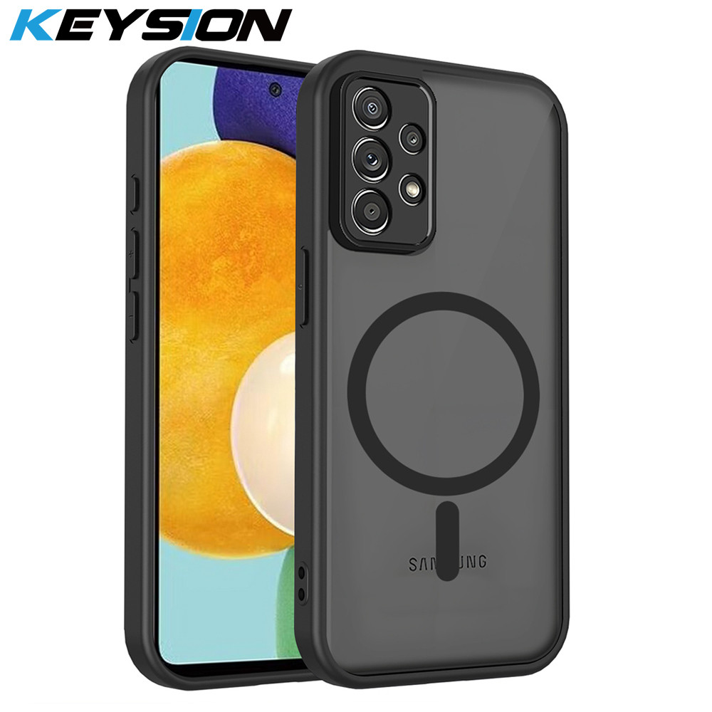 Ốp Điện Thoại Từ Tính KEYSION Cho Samsung A53 5G Silicone + PC Mờ Trong Suốt Chống Sốc Ốp Lưng Cho G