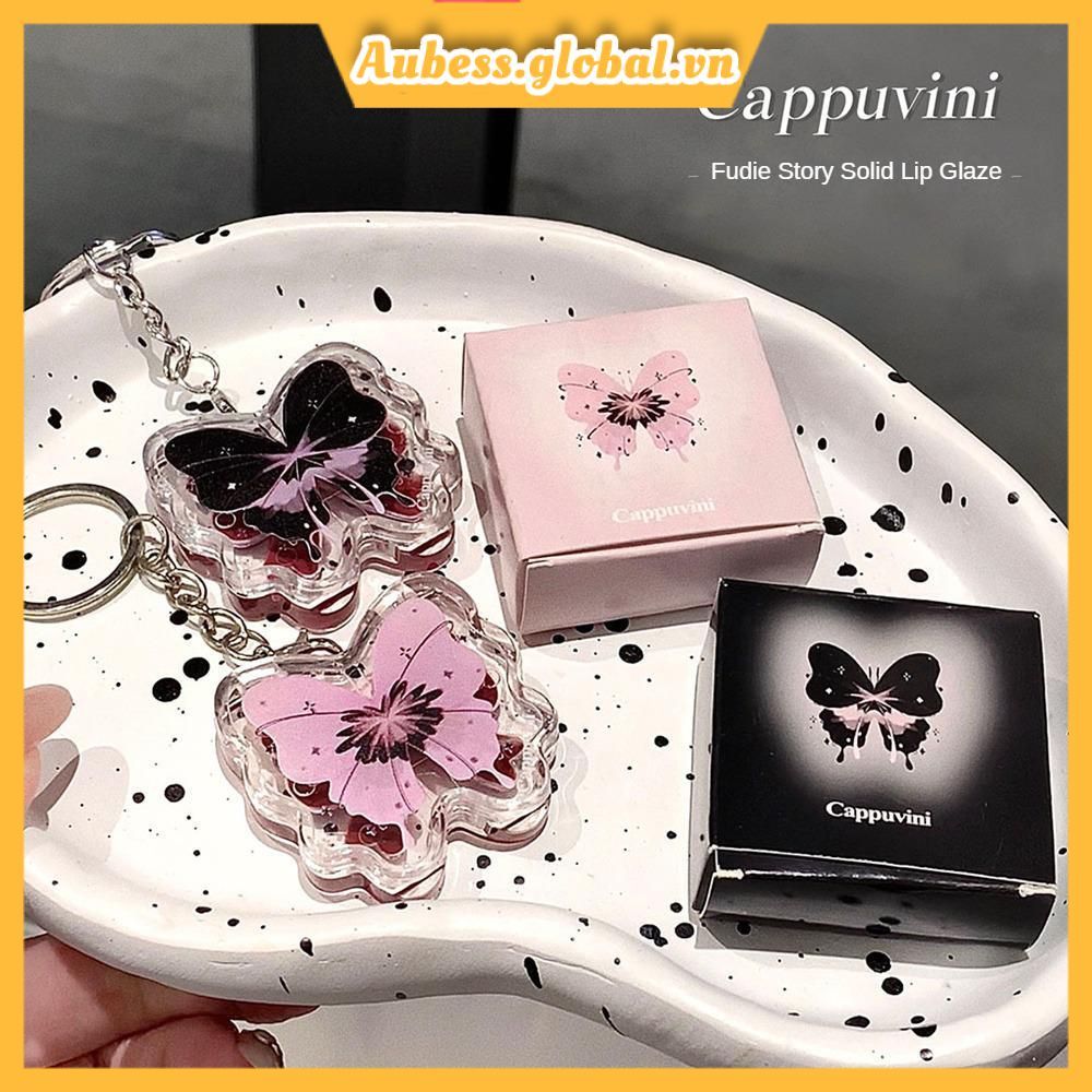Son bóng dạng lỏng Coza Cappuvini Snake Butterfly Keychain Lip Gloss Mirror Liquid Lipstick Student 