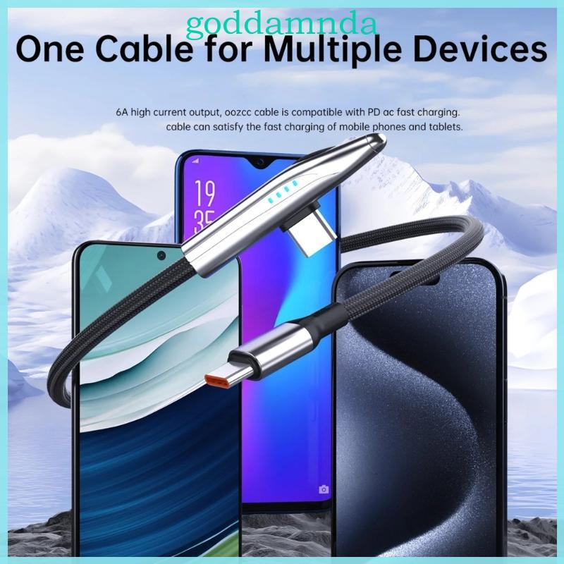 240W Fast Speed Charging Cable 90 Degree Type C Connector for Phone 16 15Pro