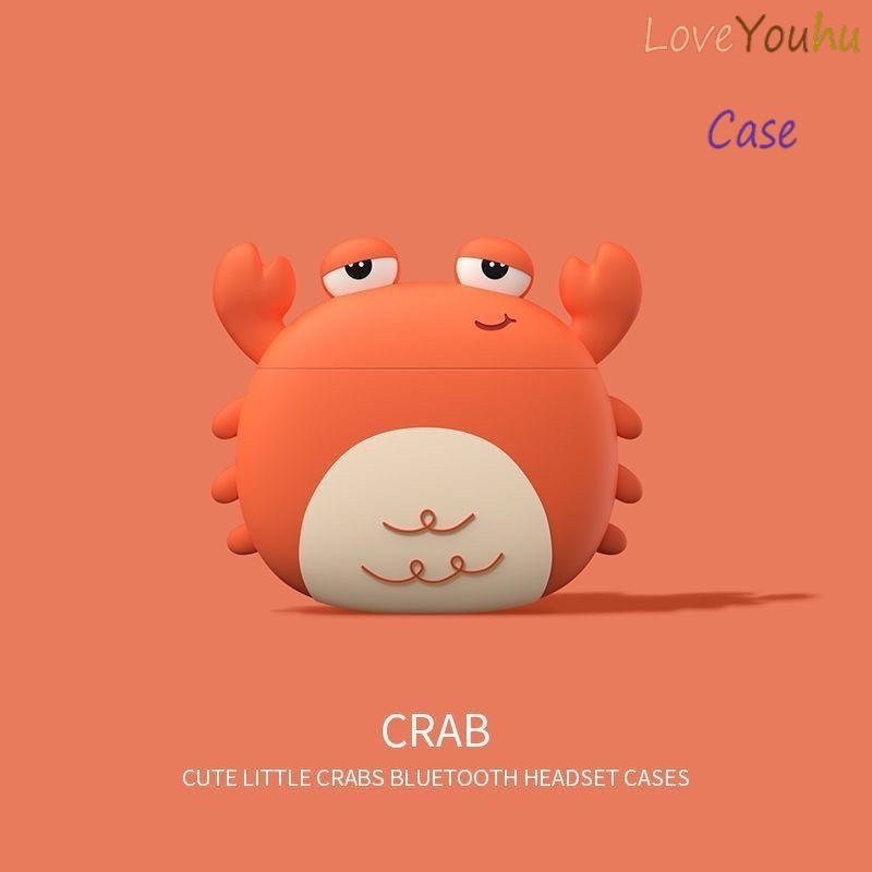 Loveyouhu Dành Cho GOOJODOQ J201 J206 J228 J229 Vỏ Tai Nghe Cá Tính Họa Tiết Cua Case Ốp Tai Nghe hộ