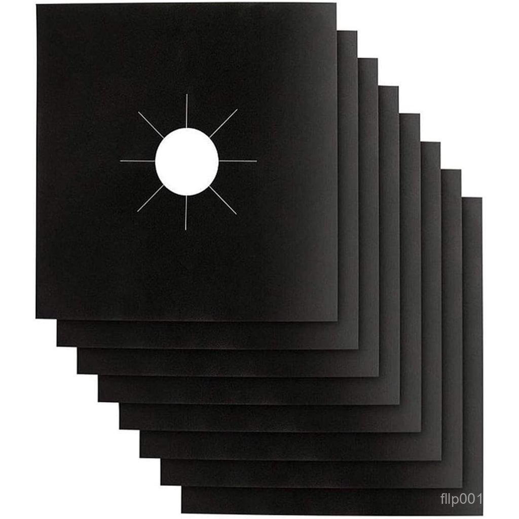 Vỏ đầu đốt bếp - Tấm bảo vệ bếp Gas màu đen dày đôi 0,2mm, có thể tái sử dụng, chống dính, làm sạch 