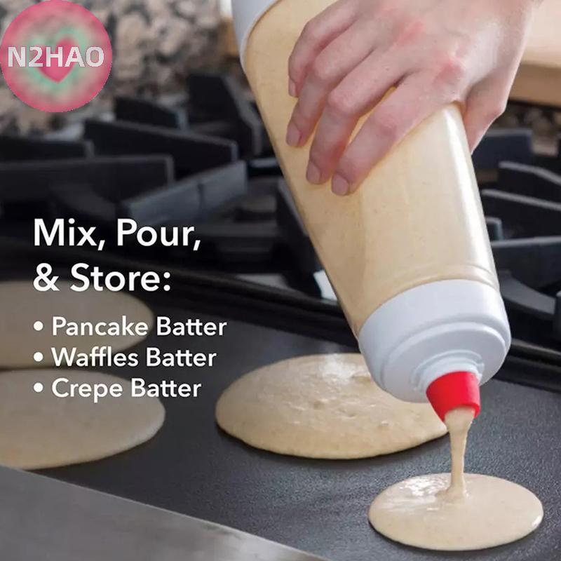 N2HAO Chai trộn Batter quay tay Muffin Dispenser Máy đo bơ n