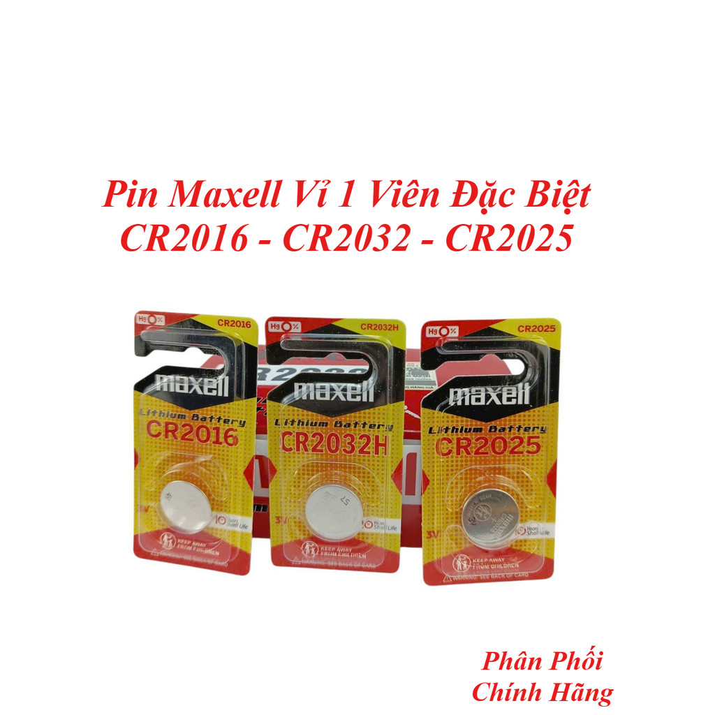 Pin Maxell CR2032 CR2025 CR2016  dung lượng lớn 3v chính hãng
