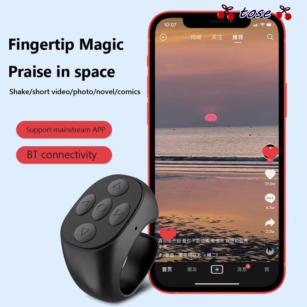 TOSE Electric Auto Page Turner, Tắt Tiếng ABS Thiết Bị Bấm Ngón Tay, Mini Tương Thích Bluetooth Bấm 